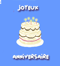 Gif animé joyeux anniversaire gateau bougies